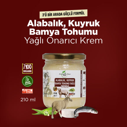 3'lü Formül Alabalık, Kuyruk ve Bamya Tohumu Yağlı Krem