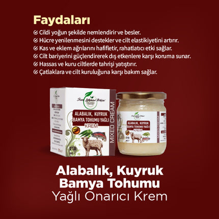 3'lü Formül Alabalık, Kuyruk ve Bamya Tohumu Yağlı Krem