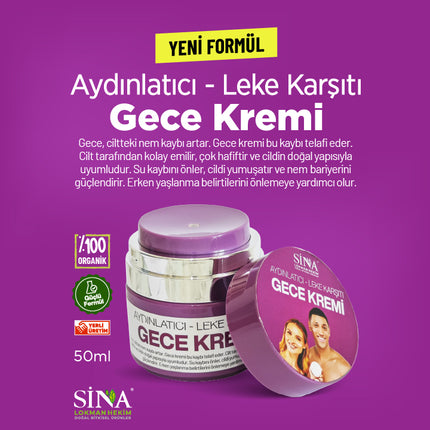 Aydınlatıcı & Leke Karşıtı Gece Kremi
