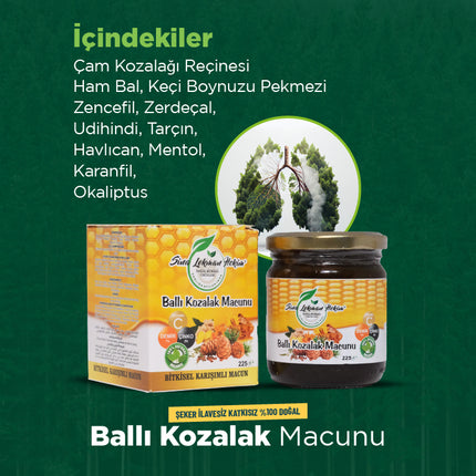 Ballı Kozalak Macunu (Şeker İlavesiz, Organik)
