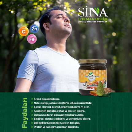 Ballı Kozalak Macunu (Şeker İlavesiz, Organik)